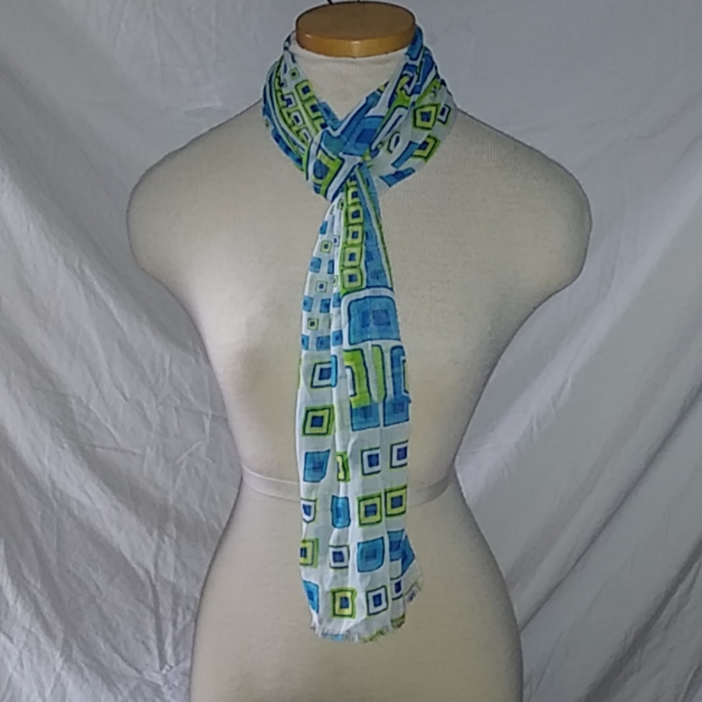 ✨Silk geometric scarf